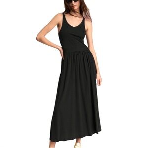 Rag & Bone black viscose tank dress with pockets size medium
